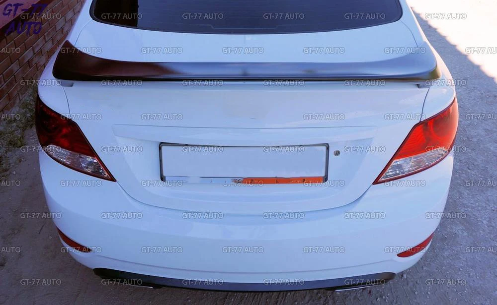 Спойлер на крышку багажника для Hyundai Solaris 2011- высокий аэро крыло внешний материал ABS пластик Стайлинг тюнинговая накладка