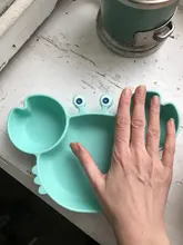 Suction-Plate Bowl Trays Divided-Plate-Dish Most-Highchairs Self-Feeding Toddlers Silicone