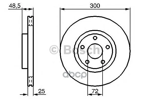 Тормозной Диск 0986479183 Bosch арт. 0986479183