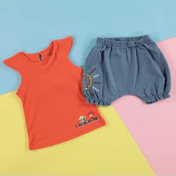 

ebebek HelloBaby Summer Heaven Theme Baby Girl T-shirt Short 2 pcs Set