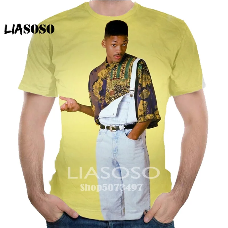 Liasoso Модная стильная футболка So Fresh Will Smith футболка сексуальная Fresh Prince of Bel Air 3d печать женская/мужская футболка в стиле хип-хоп