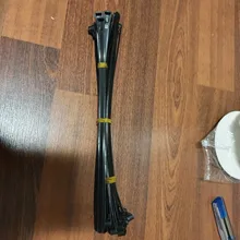 20 piezas tirantes brida de Cable liberable de color blanco y negro de plástico de 8mm * 150mm/200mm/250mm/300mm/350mm/400mm/450mm