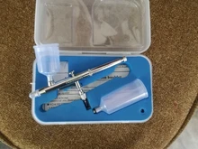 Pistola de PULVERIZACIÓN de 40CC, aerógrafo de alimentación por gravedad con doble acción, para pastel, tatuaje, pistola de pintura, aerógrafo, herramienta para uñas de 0,3mm, 20cc