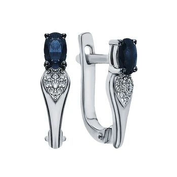 

Gold earrings with sapphires and diamonds sunlight sample 585