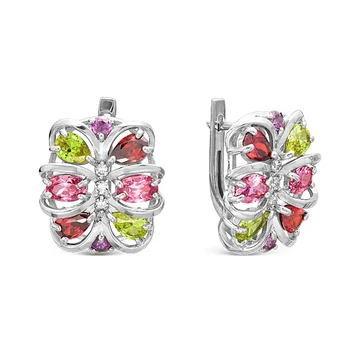 

Silver earrings with cubic zirconia