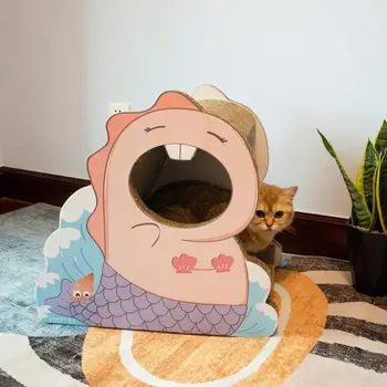 

Large cardboard scraper with folding catnip