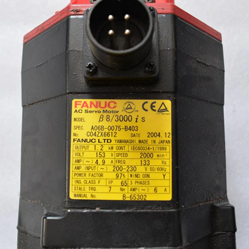 Fanuc AC Серводвигатель A06B 0075 B403 ЧПУ запасные части бета 8/3000|ac servo motor|fanuc ac motorservo motor |