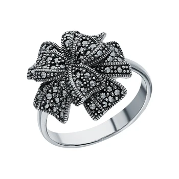 

Silver ring with marcasite sunlight sample 925