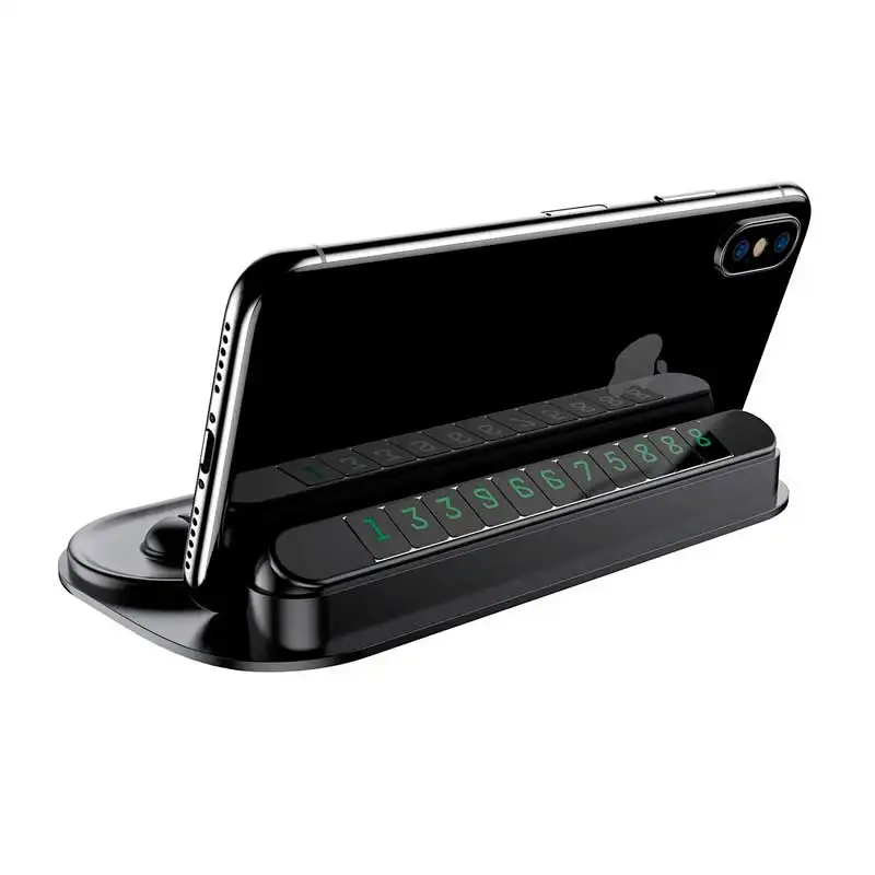 Автомобильный держатель Baseus Horizon Silicone Parking Number Card (ACNUM PM01) черный|Подставки и