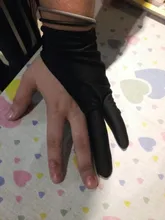 Guante de artista antiincrustante para dibujar, guante de escritura de tableta Digital de pintura de 2 dedos negro para estudiantes de arte amante de las Artes