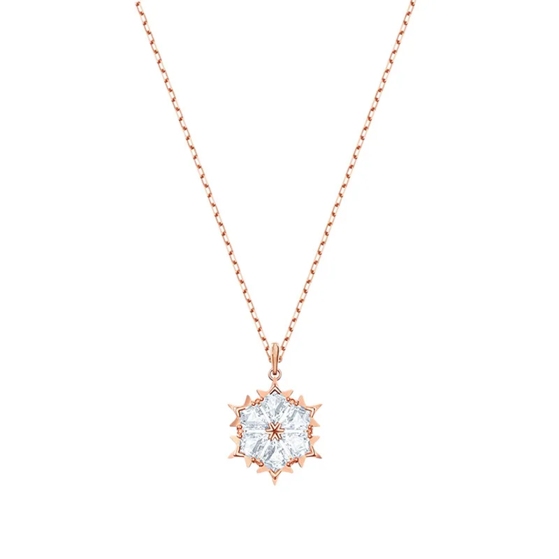 

MAGIC Snowflake Pendant Simple Romantic Design Necklace Clavicle Chain Send Girlfriend Gift