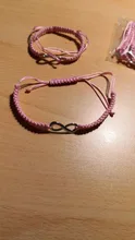 Conjunto de pulseras de la amistad para parejas, juego de pulseras y brazaletes Retro hechos a mano, Infinity, 2 uds.