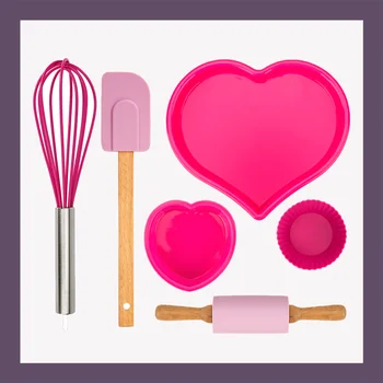

Silicone Cooking Utensils Kitchen Kitchenware Spatula Baking Tools Rolling Pin Balloon Whisk Cake Muffin Mold