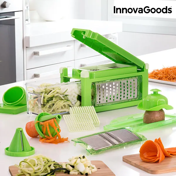 InnovaGoods овощерезка и спирализатор комплект 8-в-1 с книга рецептов |