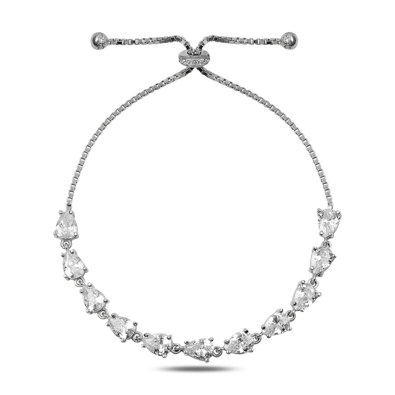 

Silver 925 Sterling Zircon Cubic Zirconia Watercourse Elevator Bracelet
