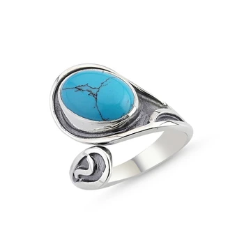 

Silver 925 Sterling Turquoise Stone Handwork Ring