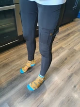 NORMOV-mallas ajustadas de cintura alta para mujer, Leggings elásticos de realce con cuatro bolsillos, para entrenamiento femenino, Fitness, informales, nuevas