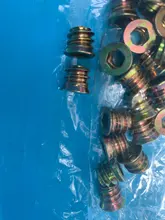 Rosca de acero al carbono M4 M6 M8 M10 para inserción de madera, Tuercas de cabeza hexagonal con brida para muebles, 5/10 Uds.