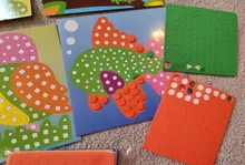 6 unids/set 3D niños EVA pegajoso rompecabezas de mosaicos espuma de bricolaje pegatinas EVA arte Hecho A Mano de dibujos animados creativo juguetes educativos para los niños ZXH