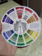 Pigmento de uñas para tatuaje profesional, rueda de 12 colores, tarjeta de papel, diseño de tres niveles, guía mixta, redondo, gira el círculo Central