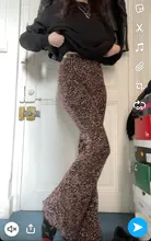 Sweetown marrón leopardo Y2K Joggers de cintura alta pantalones doble capa de red E chica estética Pantalones mujer pantalones de chándal