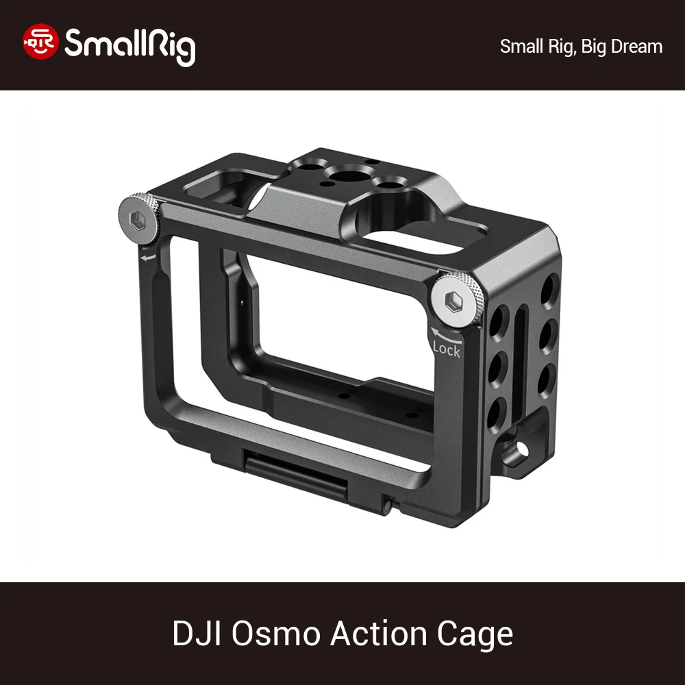 

SmallRig Form Fitting Cage for DJI Osmo Action 4K Camera Cage With Removable 52mm Adapter for Filters and Wide Angle Lens - 2360