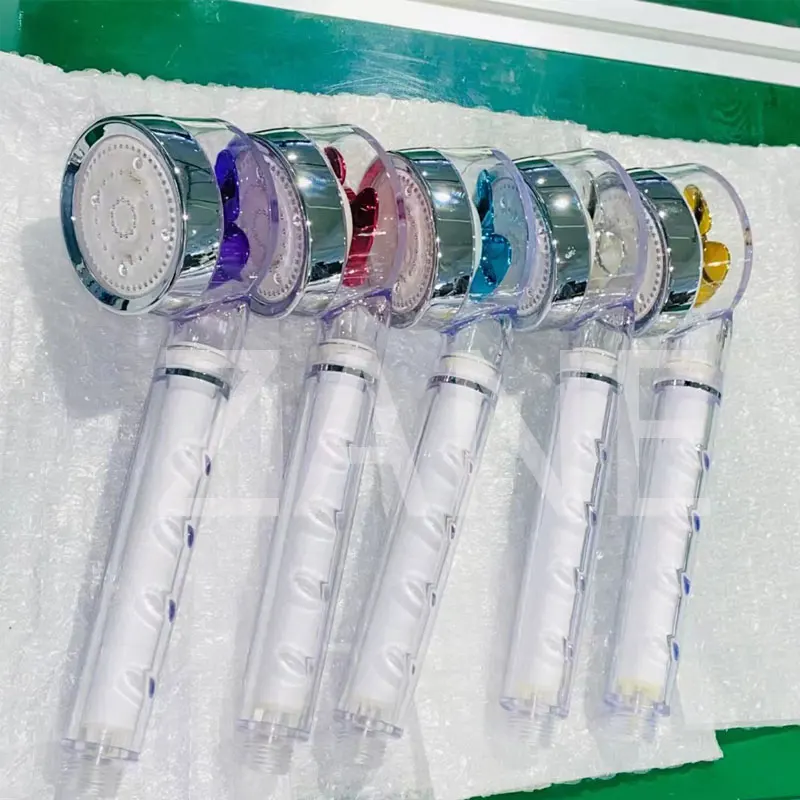 Shower Head Shower Nozzle Led Shower Head Turbocharger Color Changing Temperature Sensor Bathroom High Pressure Water Saving