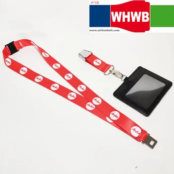 

AirAsia airways airlines airplane belt buckle lanyard ID badge card case holder pilot flight crew company office phone straps