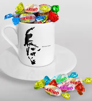 

Personalized Ataturk Themed Turkish coffee Cup and Haribo Candy Gift Seti-7