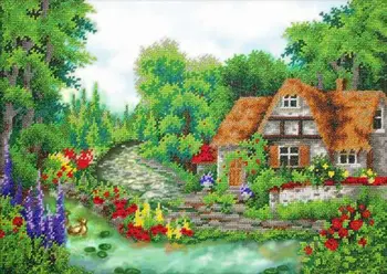 

B1408 set for embroidery with beads 'паутинка' 'charm leta', 28*39 cm
