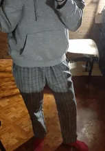 Plaid Pants Trousers Joggers Harajuku Women Streetwear Korean-Style Plus-Size Autumn