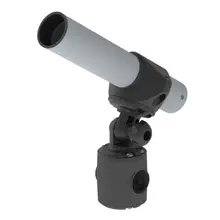 Подставка под удочку наклонная с креплением на леер, алюминий 030631T