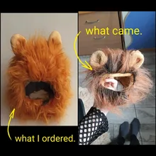Disfraz de perro o gato Peluca de melena de León, gorro para gato, perro, ropa de Halloween y Navidad, vestido de lujo con orejas, ropa para mascotas