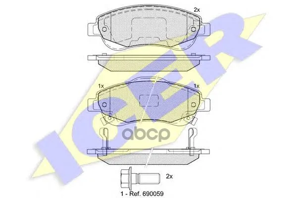 181887_колодки Дисковые Передние! Honda Cr-V 2.0/2.2d/2.4 06 Icer 181887 Icer арт. 181887