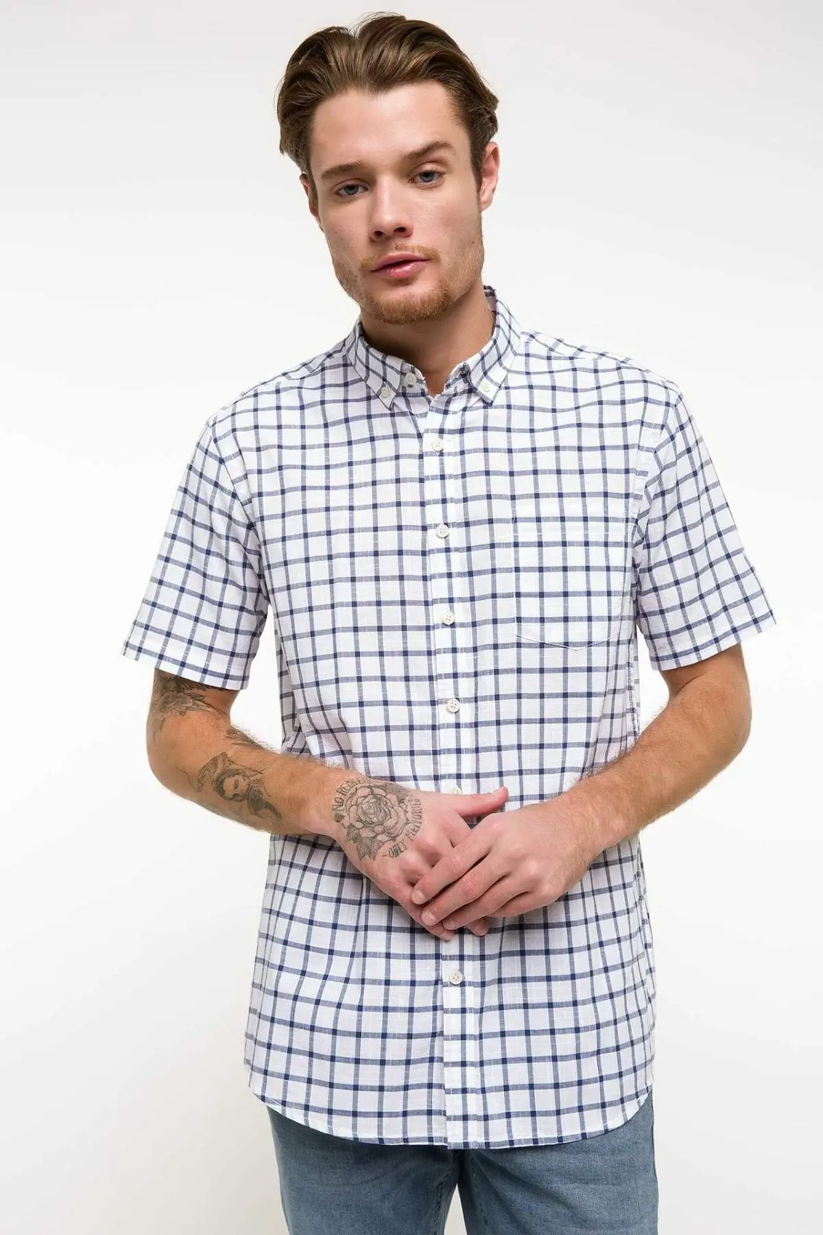DeFacto Shirt-I3614AZ18SM с короткими рукавами