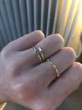 IPARAM-Conjunto de 4 anillos de circonita de cristal para mujer, juego de anillos de oro 2020, set de anillos de compromiso bohemios vintage para mujer, joyería para fiesta