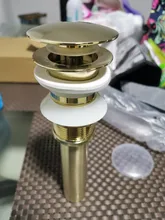 Drain Brass Basin Sink Overflow Gold with And