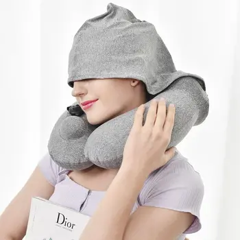 

Portable U Inflatable Pillow For Sleeping By Plane Car Brace Neck Travel Pillow Relax Shoulder Travel Pillow