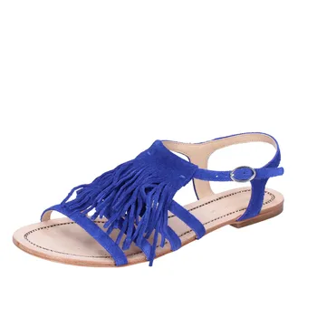 

MISS UNIQUE sandals women suede blue