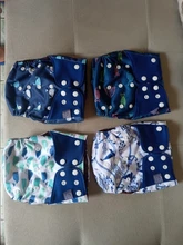 Mordedor venta al por mayor 4 unids/set bebé lavable pañales de tela café cubierta de pañal ajustable & reutilizable pañales de bolsillo envío gratis