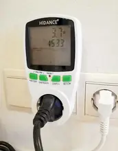 HiDANCE-medidores de potencia CA 220v, medidor de energía digital, medidor de vatios, UE, Analizador de toma de medición de coste de electricidad
