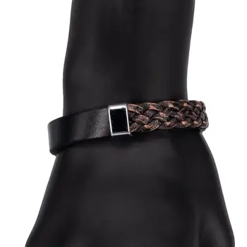 

Leather bracelet otokodesign 54889 (black, magnetic lock, genuine leather)