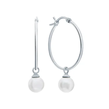 

Silver earrings with pearls imitation sunlight sample 925