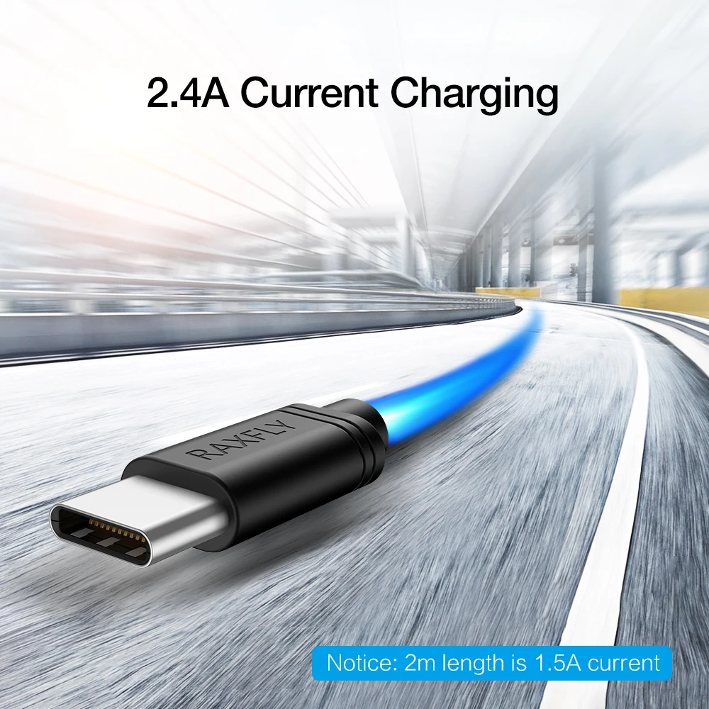 USB raxfly type-C кабель для samsung Note 10 s10 A50 Xiaomi Redmi Note 7 8pro USB C кабель для мобильного телефона провод для быстрого заряда шнур