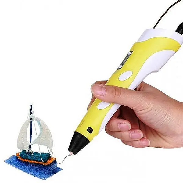 3D ручка 3DPen 2 с дисплеем облегченный корпус(Желтая