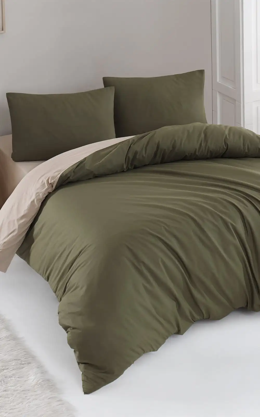 

Duvet Cover Set Linen %100 Cotton Pillow Sheet Basic Double Sided Bed Home Textile Natural Nordic