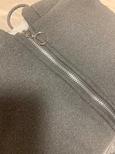 Chaqueta con capucha de color liso para mujer, suéter holgado de lana de imitación de cordero coreano, Cremallera gruesa de terciopelo, tops, otoño e invierno, 2020