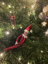 Elf libro regalo de Navidad juguetes rojo niño niña en rojo muñecos de peluche de juguete muñeca de Navidad para juguete de niños
