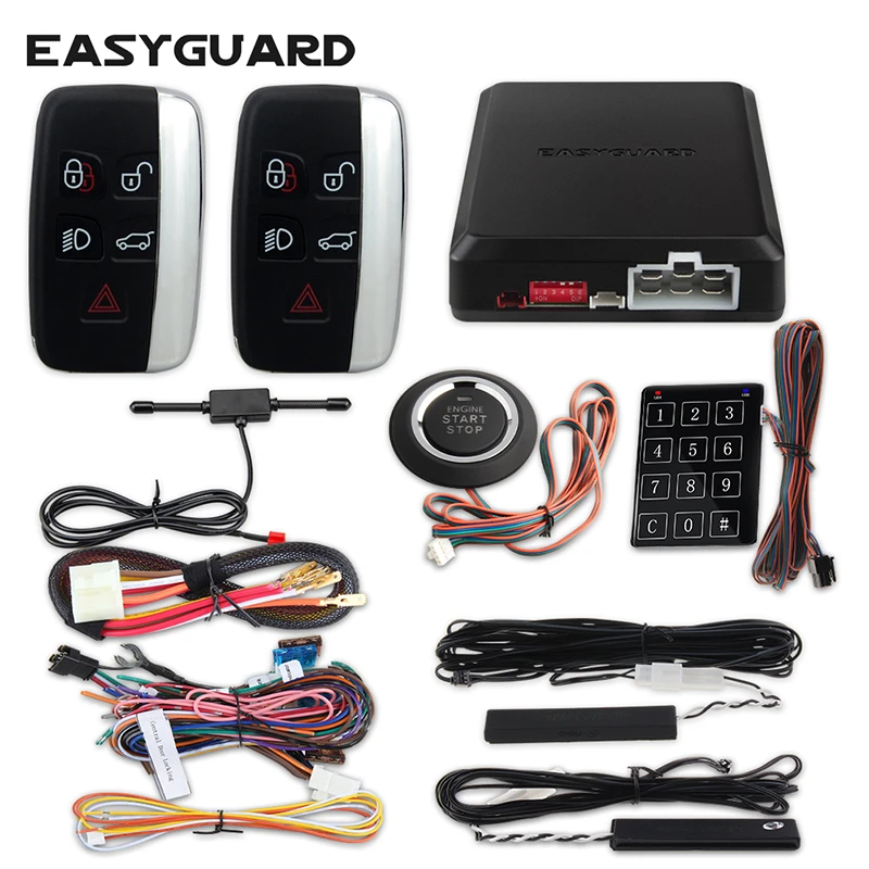 EASYGUARD pke passive keyless entry car alarm remote trunk release