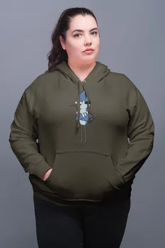 

Angemiel Wear Sneaked Gülen Mordecai Green Women 'S Hooded Sweatshirt